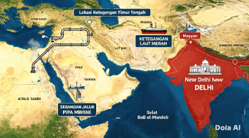 Infografis ini menunjukkan tiga peristiwa utama: serangan jalur pipa minyak di Arab Saudi, ketegangan jalur pelayaran di Laut Merah dan Selat Bab el-Mandeb, serta pernyataan BRICS di New Delhi. (Dok-Foto Ilustrasi)