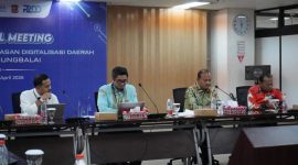  Kota (Pemko) Tanjungbalai melalui Badan Pengelolaan Keuangan dan Pendapatan Daerah (BPKPD) bersama Bank Indonesia Perwakilan Pematang Siantar kembali menunjukkan komitmennya dalam mendorong percepatan digitalisasi daerah melalui penyelenggaraan High Level Meeting (HLM) Tim Percepatan dan Perluasan Digitalisasi Daerah. (Dok-Foto) 
