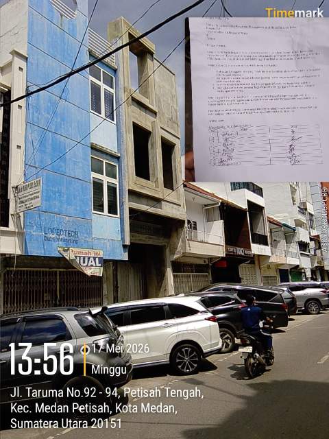 Bangunan Tanpa PBG di Jalan Taruma Kelurahan Petisah Tengah Kecamatan Medan Petisah Kota Medan di tolak warga (Dok-Foto)