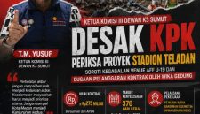 Ketua Komisi III Dewan K3 Sumut Desak KPK Periksa Proyek Stadion Teladan, Soroti Kegagalan Venue AFF U-19 dan Dugaan Pelanggaran Kontrak oleh WIKA Gedung (Dok-Foto)