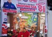 Kastel Polrestabes Medan bersama TM Yusuf Ketua SPSI AGN Sumut di acara DPN HUT RI ke -81 di Stadion Cafe (Dok-Foto)