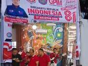 Kastel Polrestabes Medan bersama TM Yusuf Ketua SPSI AGN Sumut di acara DPN HUT RI ke -81 di Stadion Cafe (Dok-Foto)