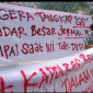 Dalam aksinya, massa menuntut ketegasan pihak kepolisian dalam memberantas praktik kriminalitas di wilayah hukum Polres Belawan. (Dok-Foto)