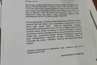 Surat Rekomendasi DPRD Medan yang belum di tanda Tangani Wong Chun Sen Ketua DPRD Kota Medan (Dok-Foto)