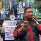 Rahmadsyah seorang jurnalis yang berorasi kantor DJP Sumut 1 (Dok-Foto)