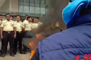Massa Aksi DPN Bakar di depan Menara BRI (Dok-Foto)