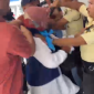 Pendemo Perempuan di cekik satpam BRI Cabang Jalan Iskandar Muda Kota Medan (Dok-Foto)
