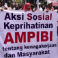 Aksi Sosial Ketenagakerjaan dan Masyarakat oleh Aliansi Masyarakat Peduli Buruh Indonesia (AMPIBI) (Dok-Foto)