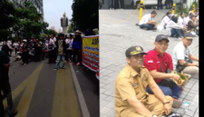 Massa Demo di Cambridge Medan Pertanyakan Dana CSR (Dok-Foto)