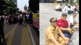 Massa Demo di Cambridge Medan Pertanyakan Dana CSR (Dok-Foto)