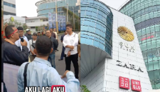 Aliansi Masyarakat Peduli Buruh Indonesia (AMPIBI) saat demo di Sun Plaza Kota Medan (Dok-Foto)