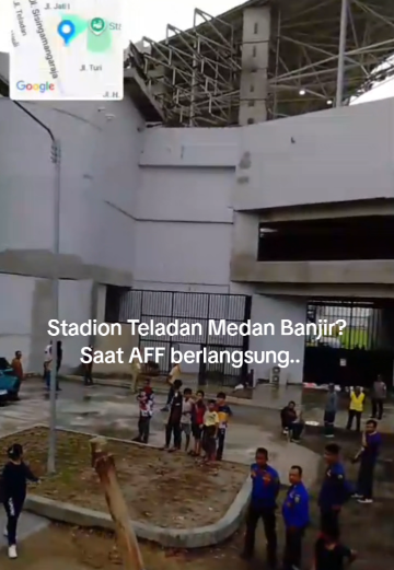 Titik Banjir Di Temukan Di Stadion Teladan Saat Piala AFF U-19 2026 Malaysia Melawan Singapura (Dok-Foto)