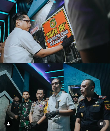 Rico Waas Walikota Medan menyegel Tempat Hiburan Malam Phantom KTV (Dok-Foto)