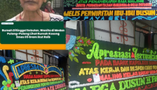 Warga Kaya Geli Ucapkan Terima Kasih kepada Polsek Sunggal melalui Karangan Bunga atas tertangkapnya Maling yang meresahkan warga (Dok-Foto)
