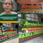 Warga Kaya Geli Ucapkan Terima Kasih kepada Polsek Sunggal melalui Karangan Bunga atas tertangkapnya Maling yang meresahkan warga (Dok-Foto)