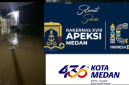 Banjir di saat HUT Kota Medan ke 439 Tahun dan Rakernas APEKSI Ke XVIII (Dok-Foto)