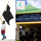Kantor Lurah di pasang Bendera Hitam sebagai Juara Kelurahan Terkotor Se Kota Medan (Dok-Foto)