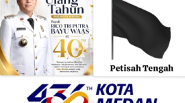Kelurahan Terkotor, Bendera Hitam Berkibar Di Kantor Lurah Petisah Tengah, Kado Pahit Bagi Warga Di Saat HUT Kota Medan Ke-436 Dan Di HUT Rico Waas Ke-40 (Dok-Foto)