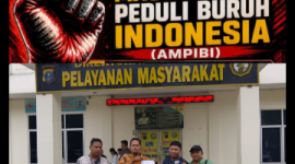 Kolaborasi Lembaga Aktifis dan Media (KOLEGA) dan Aliansi Masyarakat Peduli Buruh Indonesia (AMPIBI) di Mapoldasu (Dok-Foto)