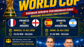 Nobar Piala Dunia di Stadion Kebun Bunga (Dok-Foto)