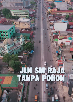 Jalan Sisingamangaraja Kota Medan Tanpa Pohon (Dok-Foto)