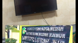 Miris, TV Di Kantor Lurah Aur Kecamatan Medan Maimun Hilang, Ternyata Pelakunya Di Duga Lurah Non Aktif (Dok-Foto)