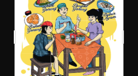 Illustrasi jamuan makan di restoran (Dok-Foto)