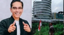 Tembok perumahan berdiri di kawasan sempadan sungai. Hal ini membuat rumah warga tergerus air dan longsor saat banjir. (Dok-Foto)
