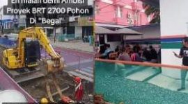 Mogok Kerja Pembangun BRT di Kota Medan (Dok-Foto)