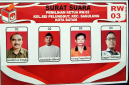 Pemilihan ini diikuti oleh 4 Calon RW masing masing، Pak Asrudin Leo Prengki no urut 01, Jamaluddin Efendi no urut 02, Torang Pangaribuan no urut 03 dan Augus Siahaan dengan no urut 04. (Dok-Foto)