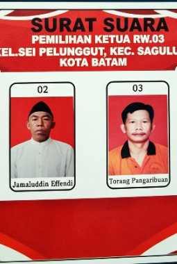 Pemilihan Calon RW 03 Kel Sungai Pelenggut Berjalan Tertib