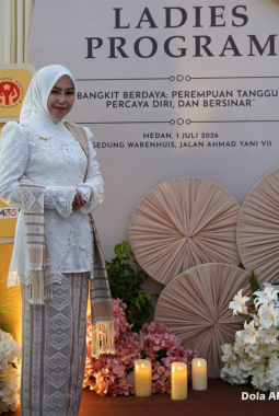 Ketua TP PKK Kota Tanjungbalai Hadiri Ladies Program Dalam Rakernas XVIII APEKSI 2026 di Kota Medan.