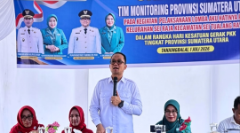 Wakil Wali Kota Muhammad Fadly Abdina Terima Kunjungan Tim Monitoring TP. PKK Provinsi Sumatera Utara di Empat Kecamatan Di Wilayah Kota Tanjungbalai. (DOK-FOTO)