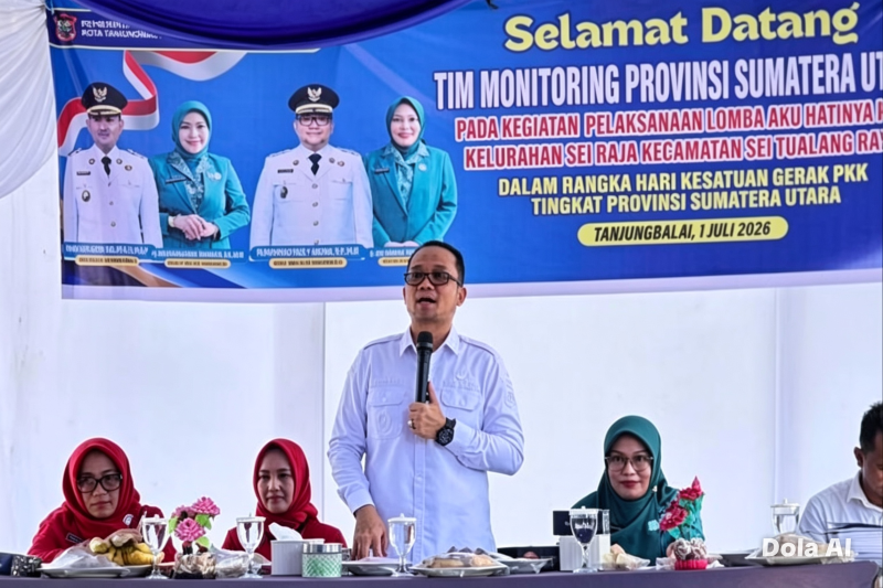 Wakil Wali Kota Muhammad Fadly Abdina Terima Kunjungan Tim Monitoring TP. PKK Provinsi Sumatera Utara di Empat Kecamatan Di Wilayah Kota Tanjungbalai. (DOK-FOTO)