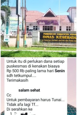 Sekretaris Dinkes Asahan Diduga Berdusta Terkait Status Nama-Nama Yang Tertera Dalam Instruksi Dugaan Pengumpulan Dana Pada Pesan Singkat