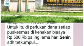 Kantor Dinas Kesehatan Asahan dan pesan singkat (fhoto.dok)