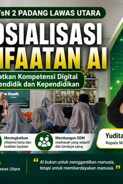 MTsN 2 Padang Lawas Utara Perkuat Kompetensi Digital, Gelar Sosialisasi Pemanfaatan Artificial Intelligence (AI)