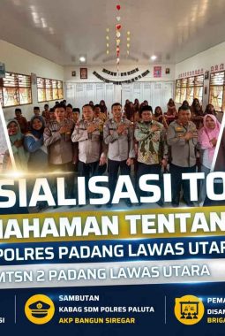 Polres Paluta Gelar Sosialisasi Training of Trainer (TOT) Pemahaman Artificial Intelligence di MTsN 2 Padang Lawas Utara