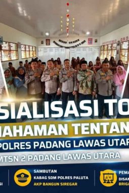 Polres Paluta Gelar Sosialisasi Training of Trainer (TOT) Pemahaman Artificial Intelligence di MTsN 2 Padang Lawas Utara