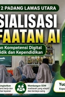 MTsN 2 Padang Lawas Utara Perkuat Kompetensi Digital, Gelar Sosialisasi Pemanfaatan Artificial Intelligence (AI)