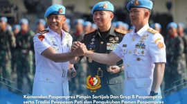 Komandan Paspampres (Danpaspampres) Mayjen TNI Dr. Edwin Adrian Sumantha memimpin Upacara Serah Terima jabatan Komandan Grup B Paspampres ( Dok - Foto ).