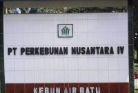 Plank kantor Manajemen PTPN 4 Kebun Air Batu 