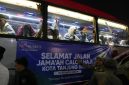 Wali Kota Tanjungbalai Bersama Forkopimda Melepas Keberangkatan 131 Jamaah Calon Haji Kloter 11 ke Asrama Haji Medan. (Dok-Foto)