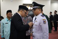 Wakil Wali Kota Muhhammad Fadly Abdina Lantik 54 Pejabat Administrator dan Pengawas di Lingkungan Pemko Tanjungbalai. (Dok-Foto)