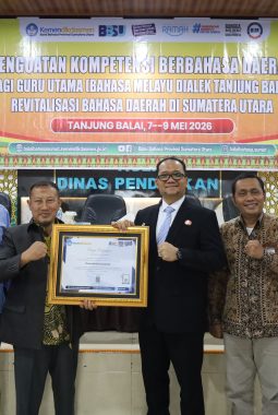 Berhasil Revitalisasi Bahasa Melayu Dialek Daerah, Pemko Tanjungbalai Raih Piagam Penghargaan Dari BBPSU