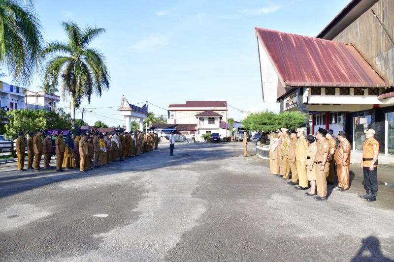 Apel Pagi Gabungan bagi Aparatur Sipil Negara (ASN) Jabatan Pimpinan Tinggi Pratama (Eselon II) dan Jabatan Administrator (Eselon III) (Dok-Poto)