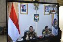 Bupati Tapanuli Tengah (Tapteng) Masinton Pasaribu, SH, MH, pada Kamis 21 Mei 2026, mengikuti rapat koordinasi secara daring melalui Zoom Meeting (Dok-Poto)