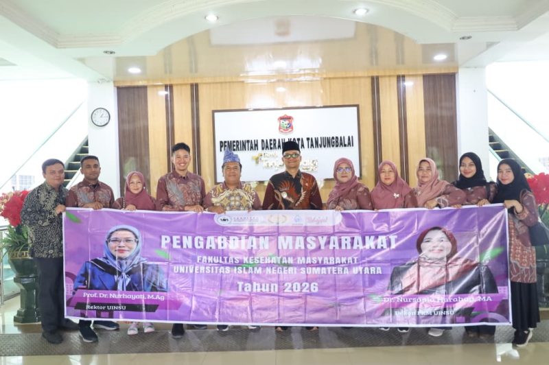Plh Wali Kota Muhammad Fadly Abdina Terima Kunjungan FKM UINSU Laksanakan Pengabdian Masyarakat Tahun 2026 di Kota Tanjungbalai. (Dok-Foto)