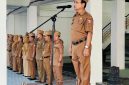 Memasuki Masa Purna Tugas, Asisten Administrasi dan Umum Setdako Tanjungbalai Pimpin Apel.  (Dok-Foto)