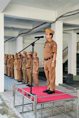 Memasuki Masa Purna Tugas, Asisten Administrasi dan Umum Setdako Tanjungbalai Pimpin Apel.